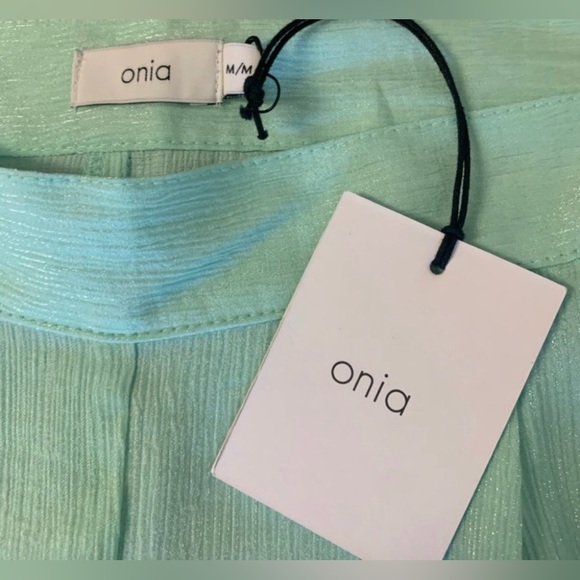 Onia Jodie Swimsuit Cover Up Pants Glitter Pleat - Picture 1 of 3